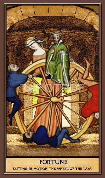 MEDIEVAL GYPSY TAROT THE CARD OF FORTUNE