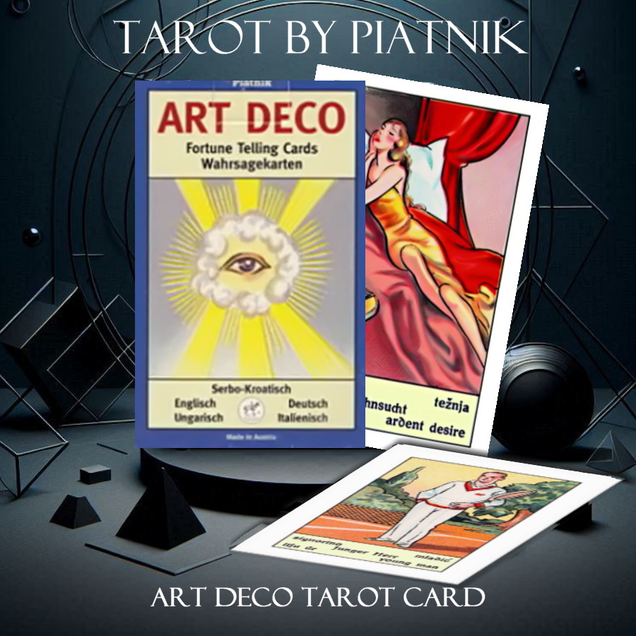 ARCDECO GYPSY CARD, VINTAGE ART DECO STYLE PDF PRINTED TAROT